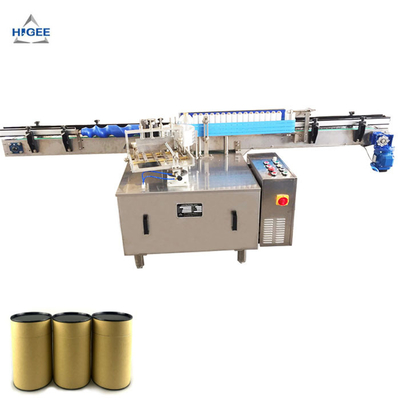 China Etikettiermaschine automatischer Papierdosen Higee Etikettiermaschine des kalten Klebers für zusammengesetzte Papierdose des Nahrungsmittelgrades fournisseur