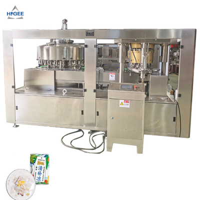 China Eingemachtes coconute melken den Saft, der Maschine säumend mit kalter Etikettiermaschinelinie des Klebers füllt fournisseur