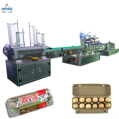 China Bewirtschaften Sie Etikettiermaschine der Hühnereien mit EiVerfallsdatums-Druckmaschine, Etikettiermaschine des Eikastens mit Eierablage fournisseur